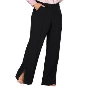 Standards and Practices High Waist Split Hem Trouser Dress Pants Womens Plus 18